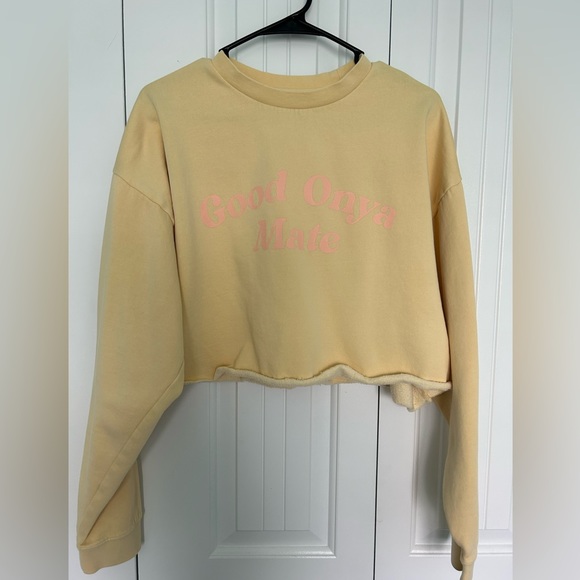 Billabong | Sunburst 'Good Onya Mate' Crop Sweatshirt - Size Women’s M - Picture 2 of 4